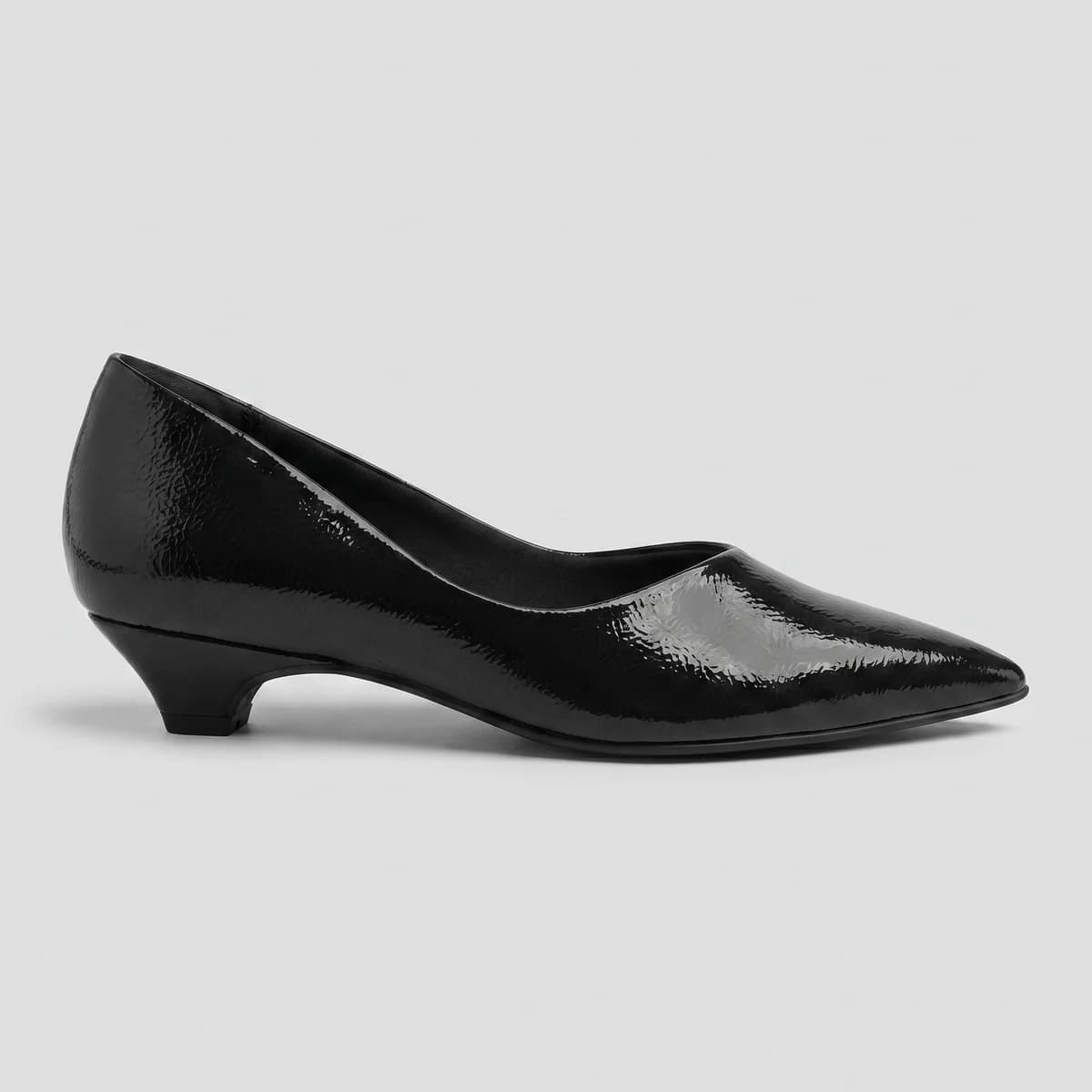 Scarpin Carla Salto Médio Preto